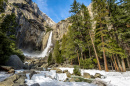 Lower Yosemite Falls at Winter